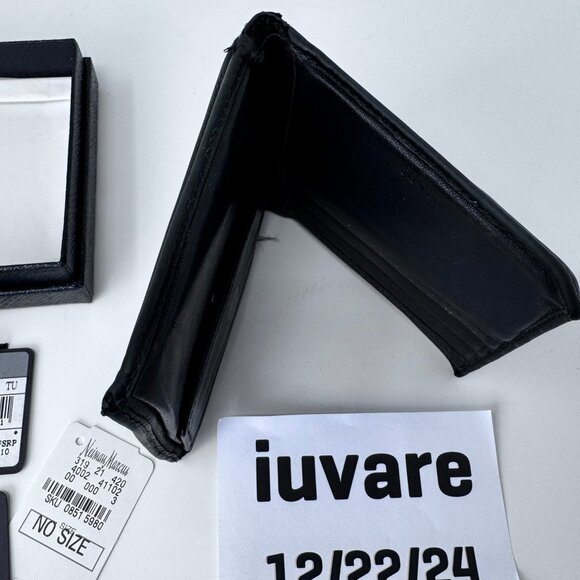 AUTHENTIC Prada Black Leather Mens Bifold / Wallet - Picture 5 of 9